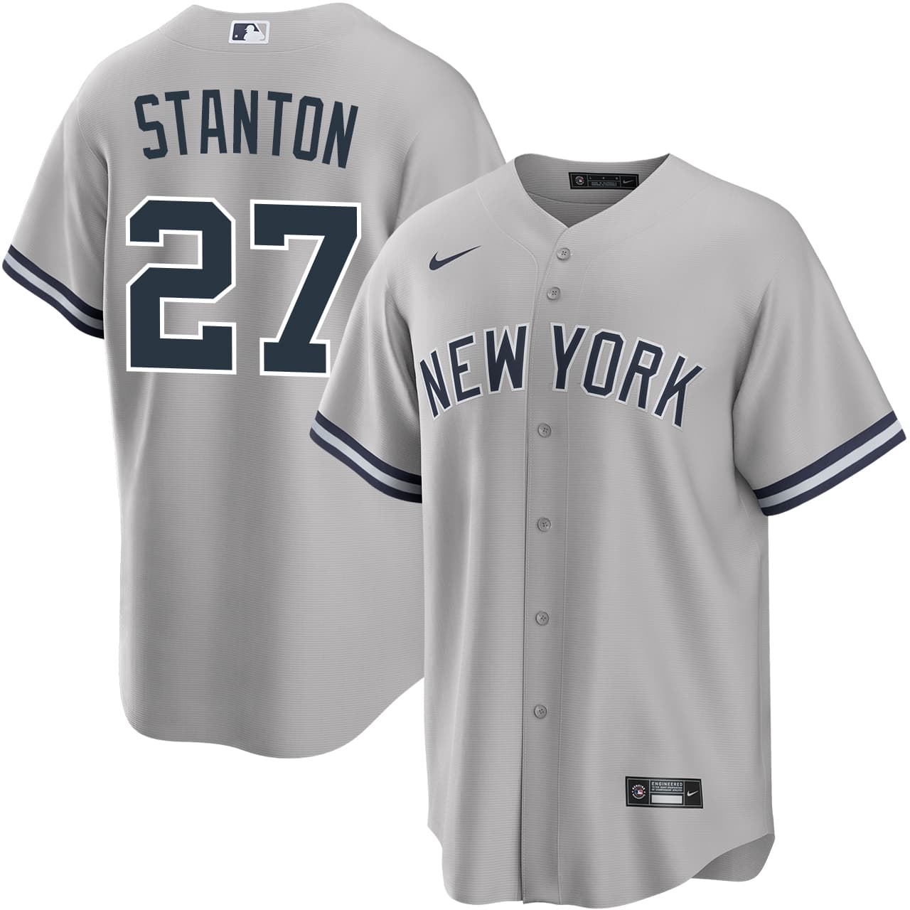 Men's New York Yankees NIKE® Giancarlo Stanton Road Gray Jersey
