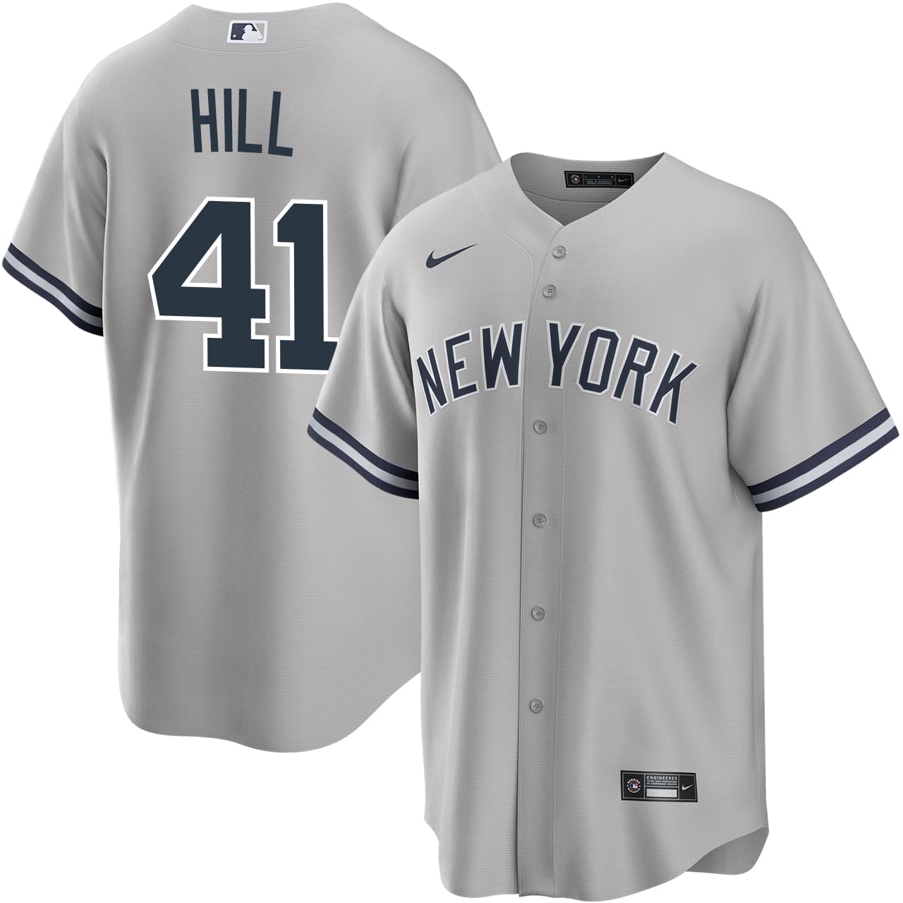 Men's New York Yankees NIKE® Tim Hill Road Gray Jersey
