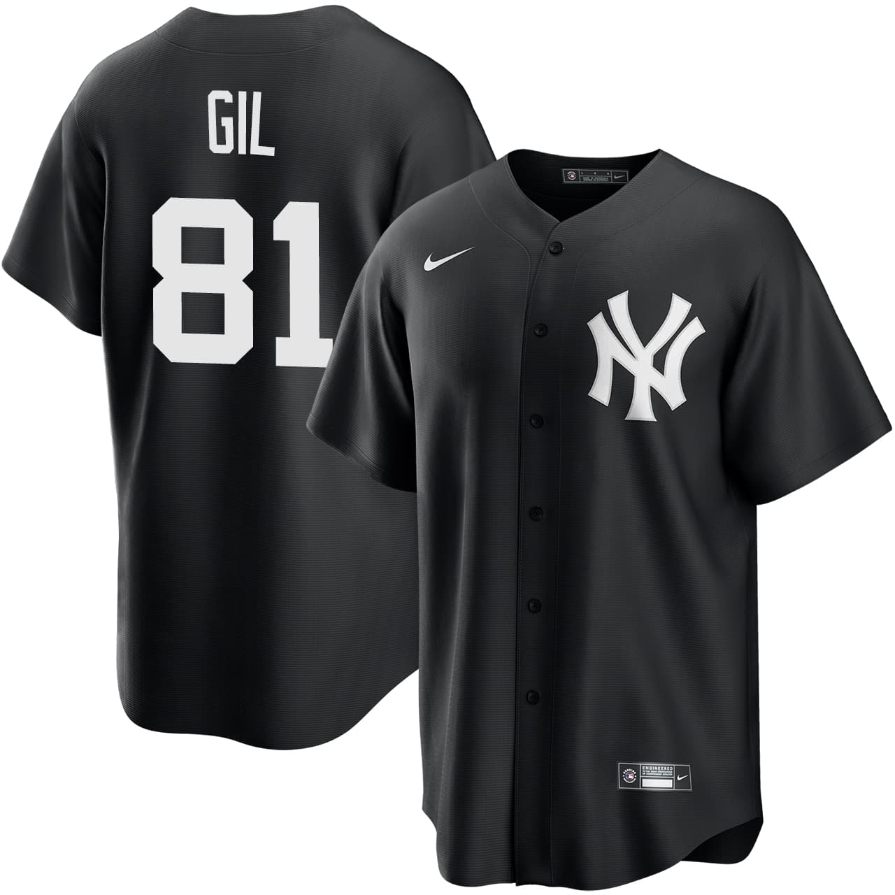 Men's New York Yankees NIKE® Luis Gil Black Jersey