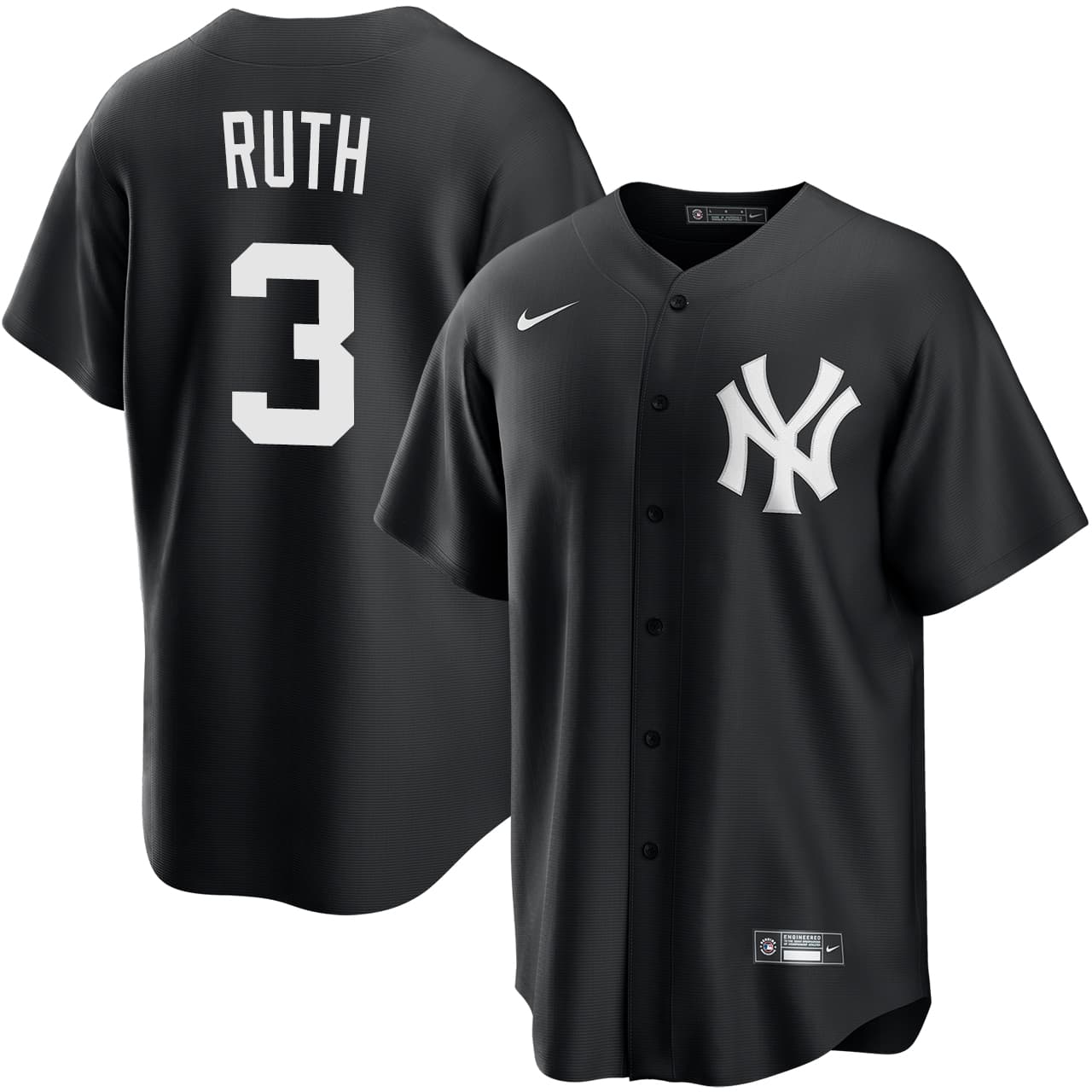 Men's New York Yankees NIKE® Babe Ruth Black Jersey