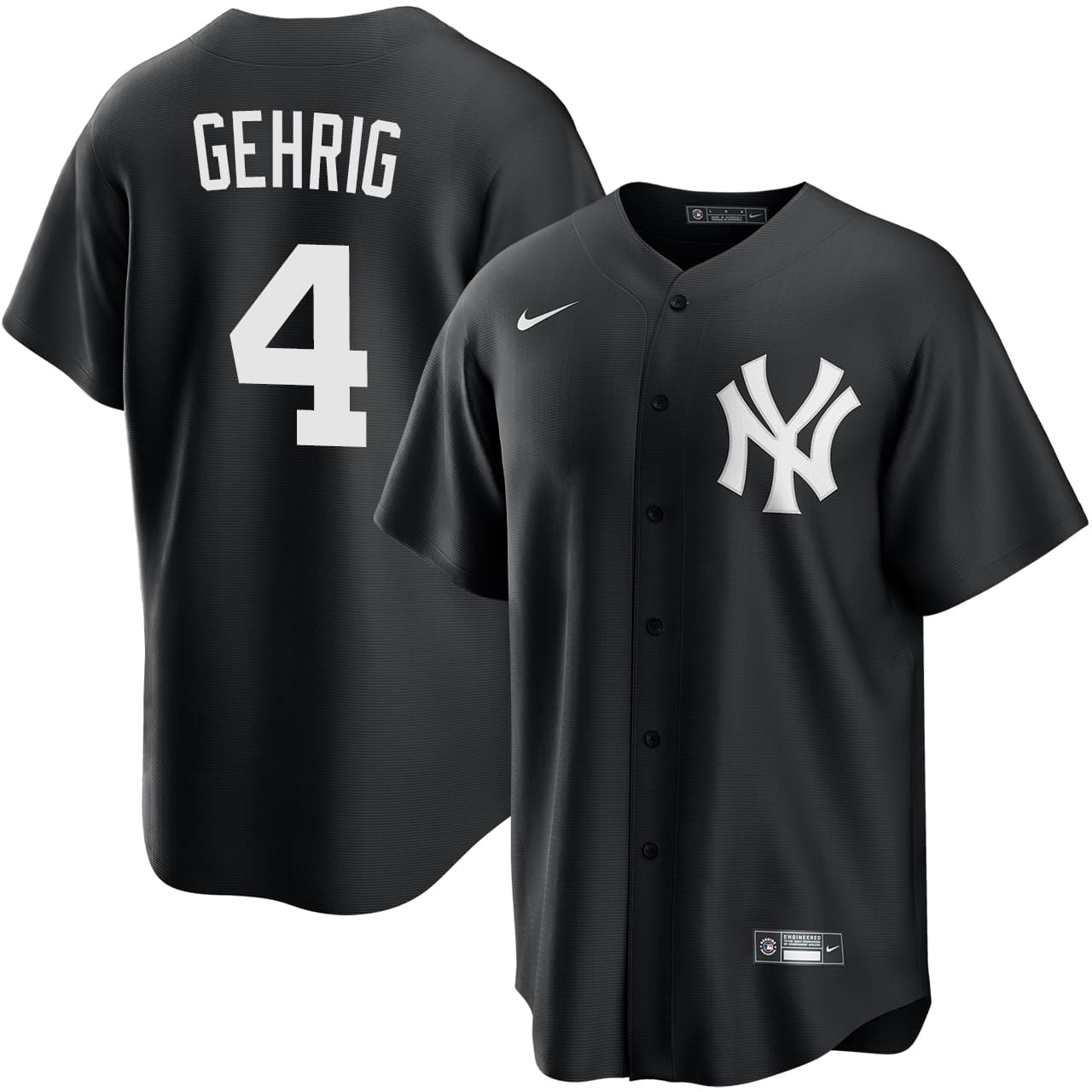 Men's New York Yankees NIKE® Lou Gehrig Black Jersey