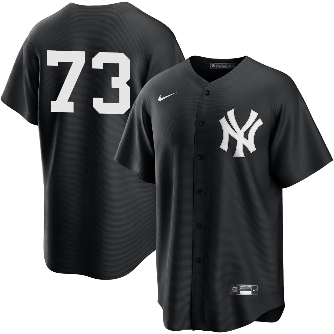 Men's New York Yankees NIKE® Yerry De Los Santos Black Player Jersey