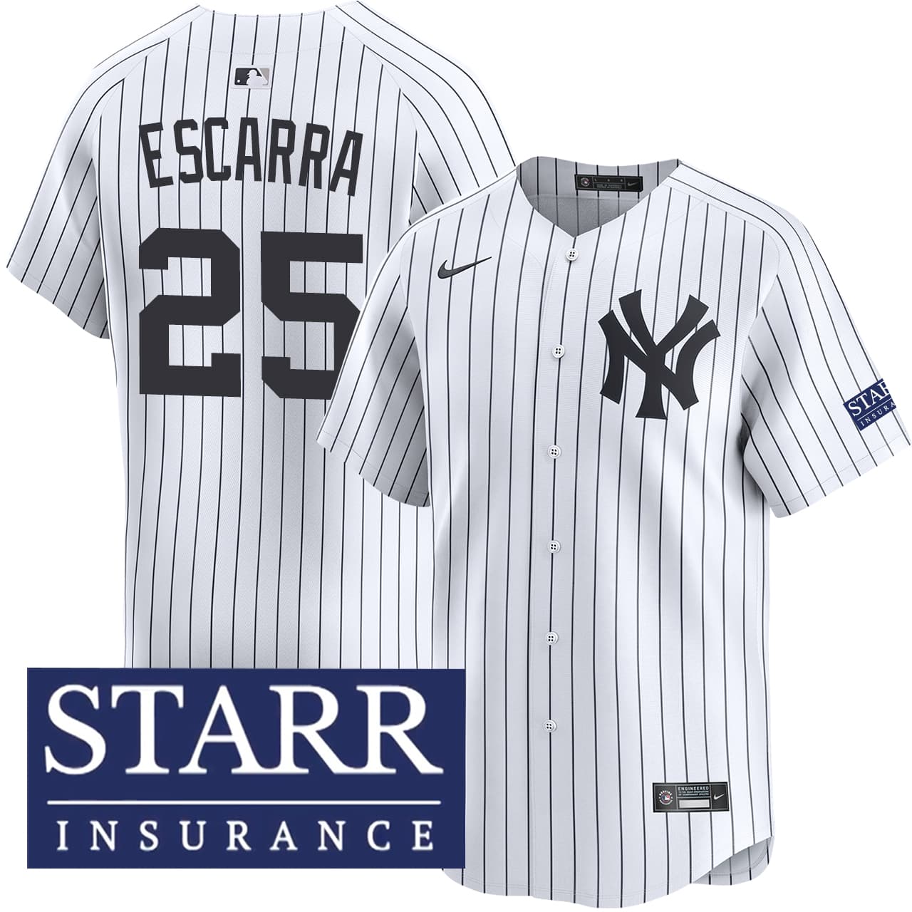 Men's New York Yankees NIKE® J.C. Escarra Home Limited Starr Patch Jersey
