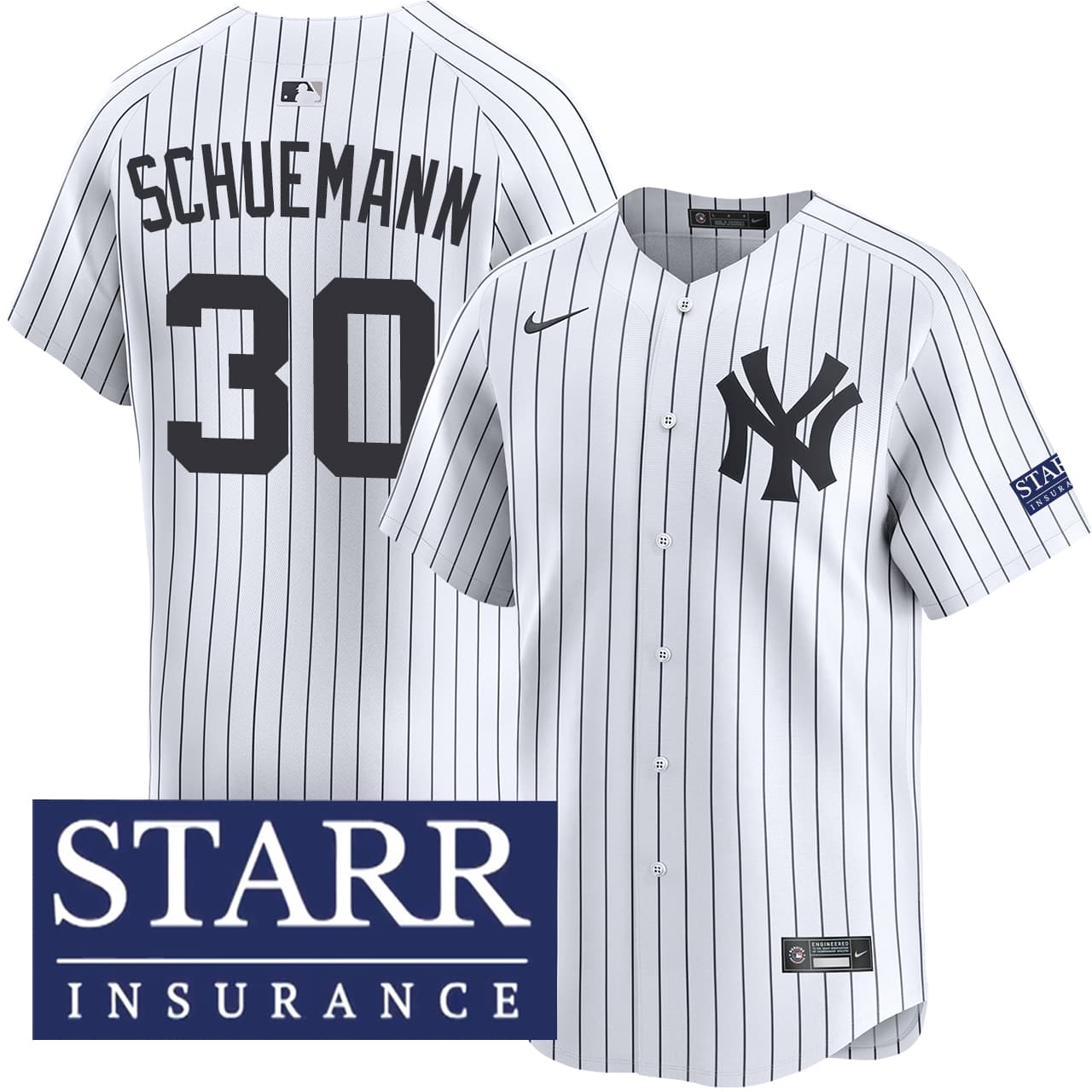 Men's New York Yankees NIKE® Max Schuemann Home Limited Starr Patch Jersey