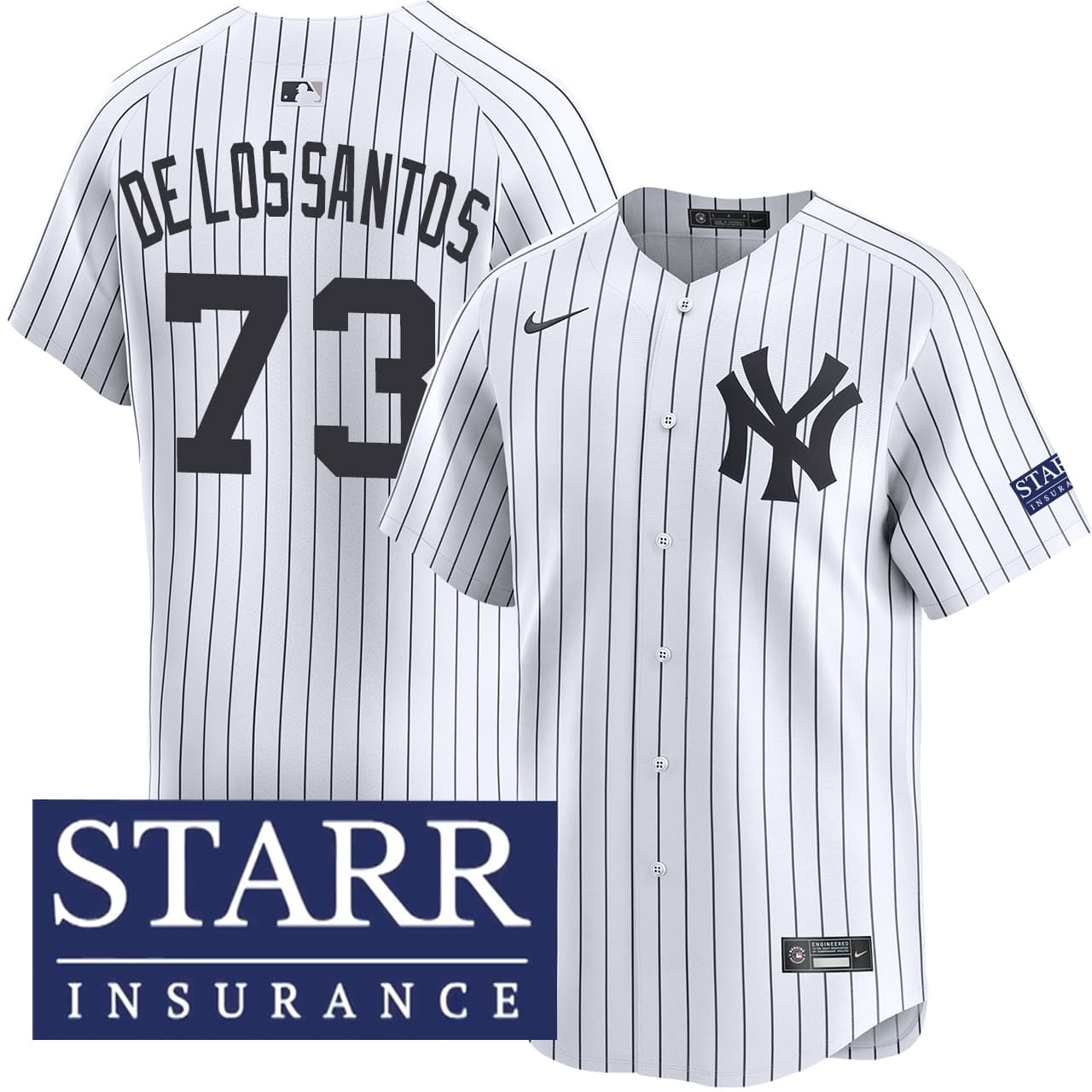 Men's New York Yankees NIKE® Yerry De Los Santos Home Limited Starr Patch Jersey