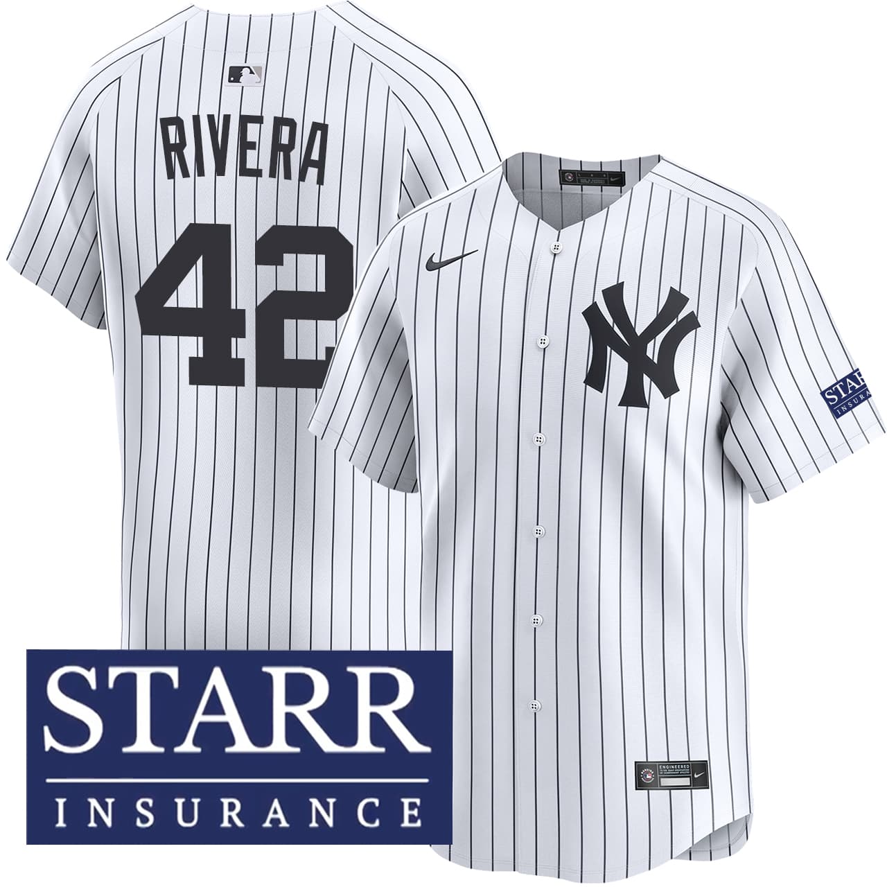 Men's New York Yankees NIKE® Mariano Rivera Home Limited Starr Patch Jersey