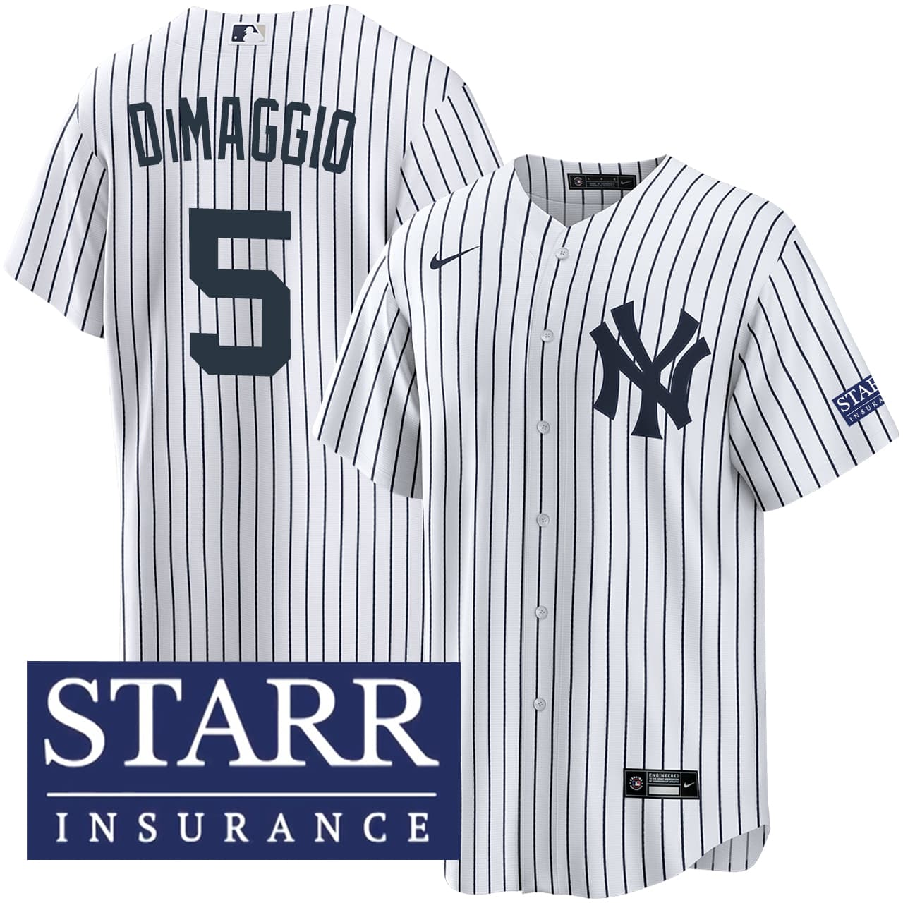 Men's New York Yankees NIKE® Joe DiMaggio Home Starr Patch Jersey