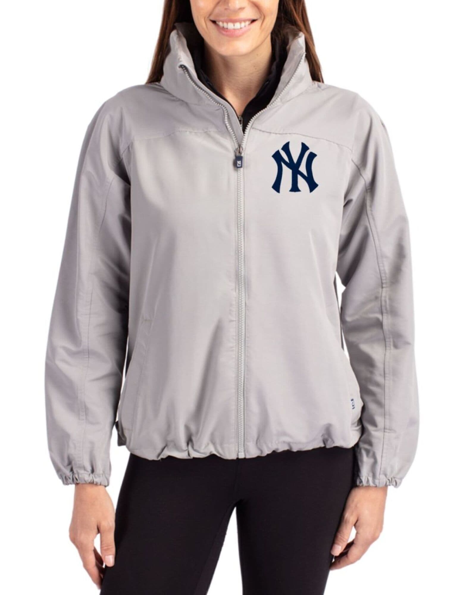 Women's New York Yankees Cutter & Buck Polished Charter Epic Versatility Full Zip Jacket