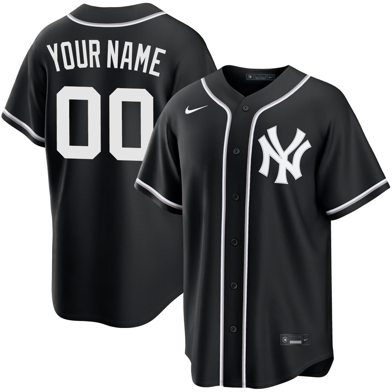 Men's New York Yankees NIKE® Personalized Black Out Jersey