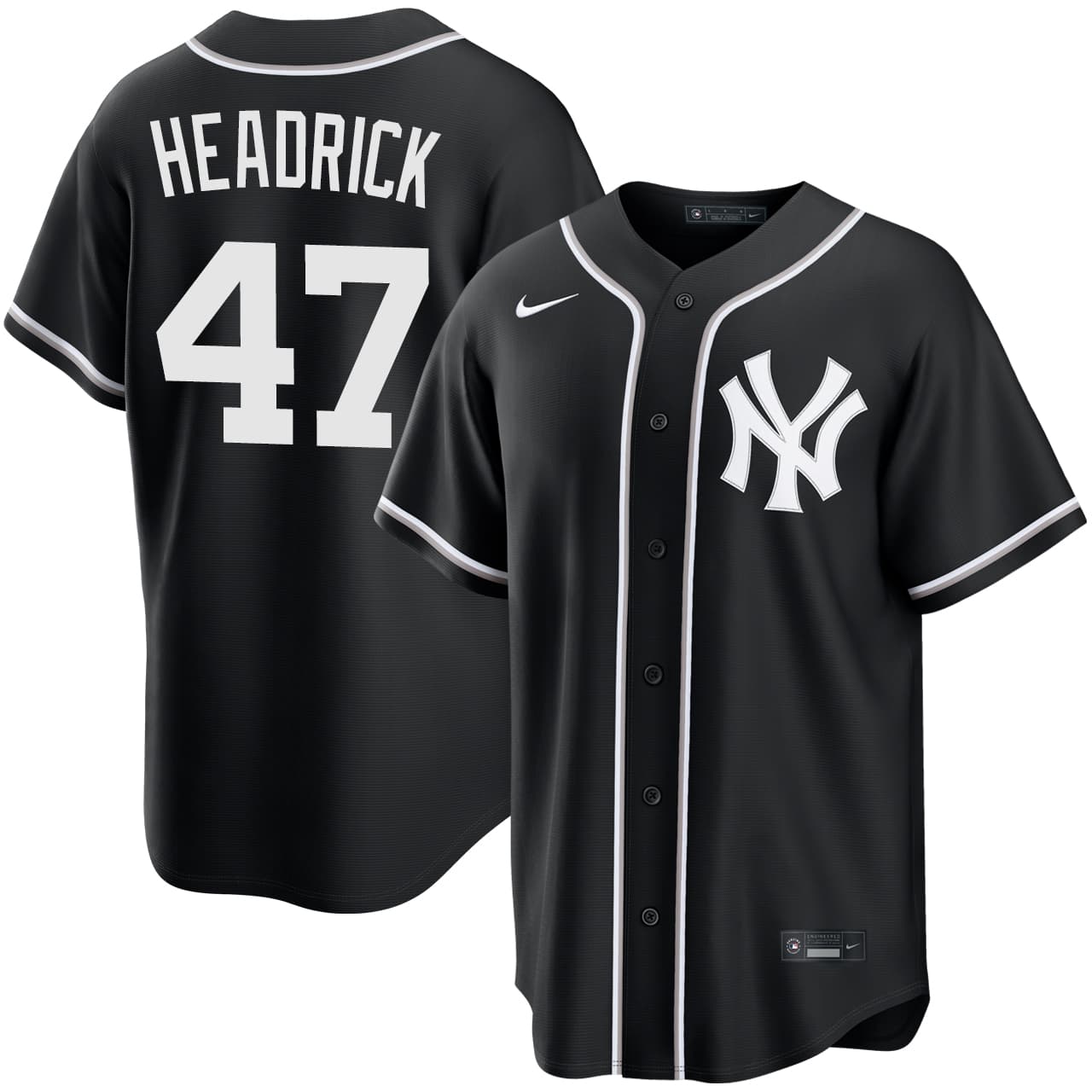 Men's New York Yankees NIKE® Brent Headrick Black Out Jersey