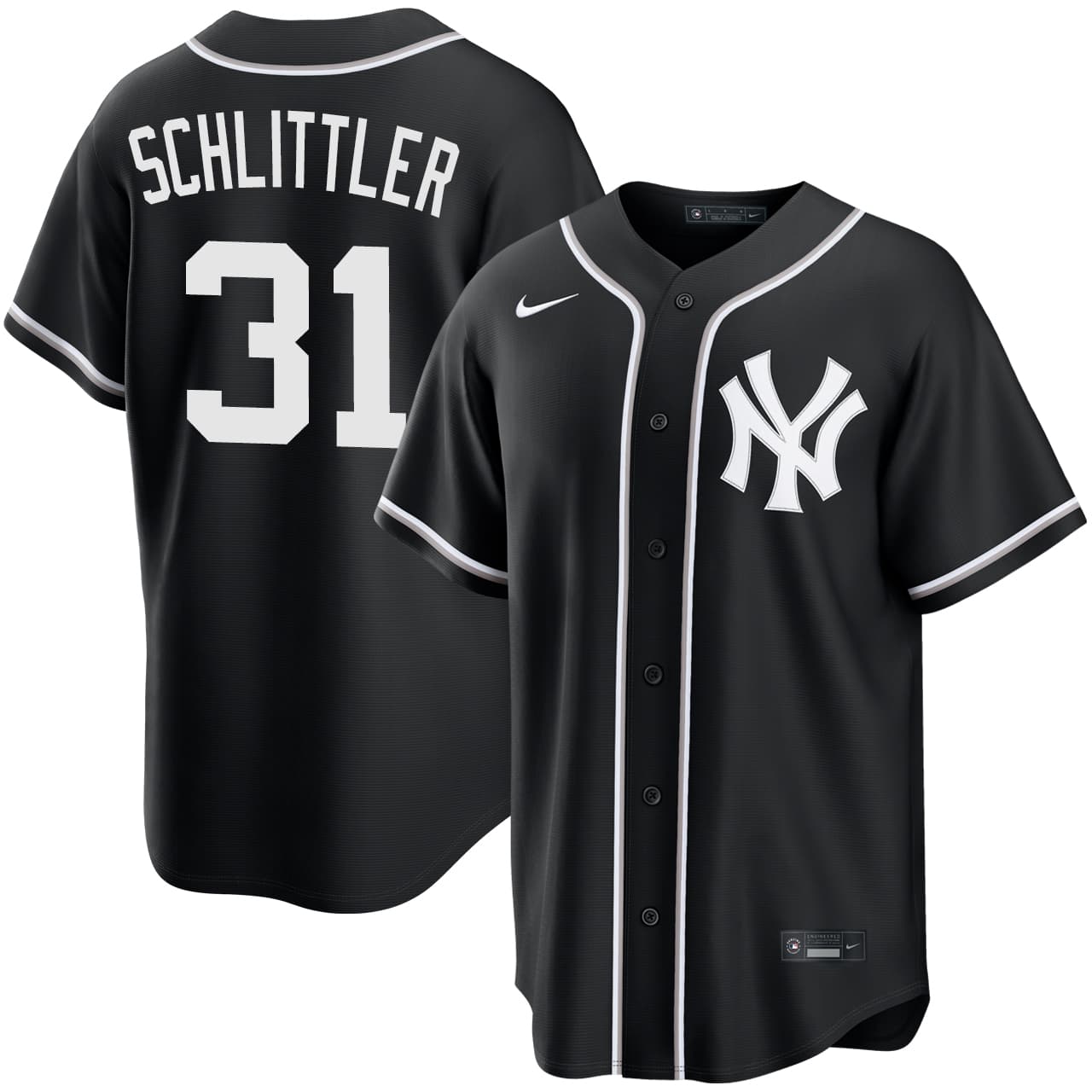 Men's New York Yankees NIKE® Cam Schlittler Black Out Jersey
