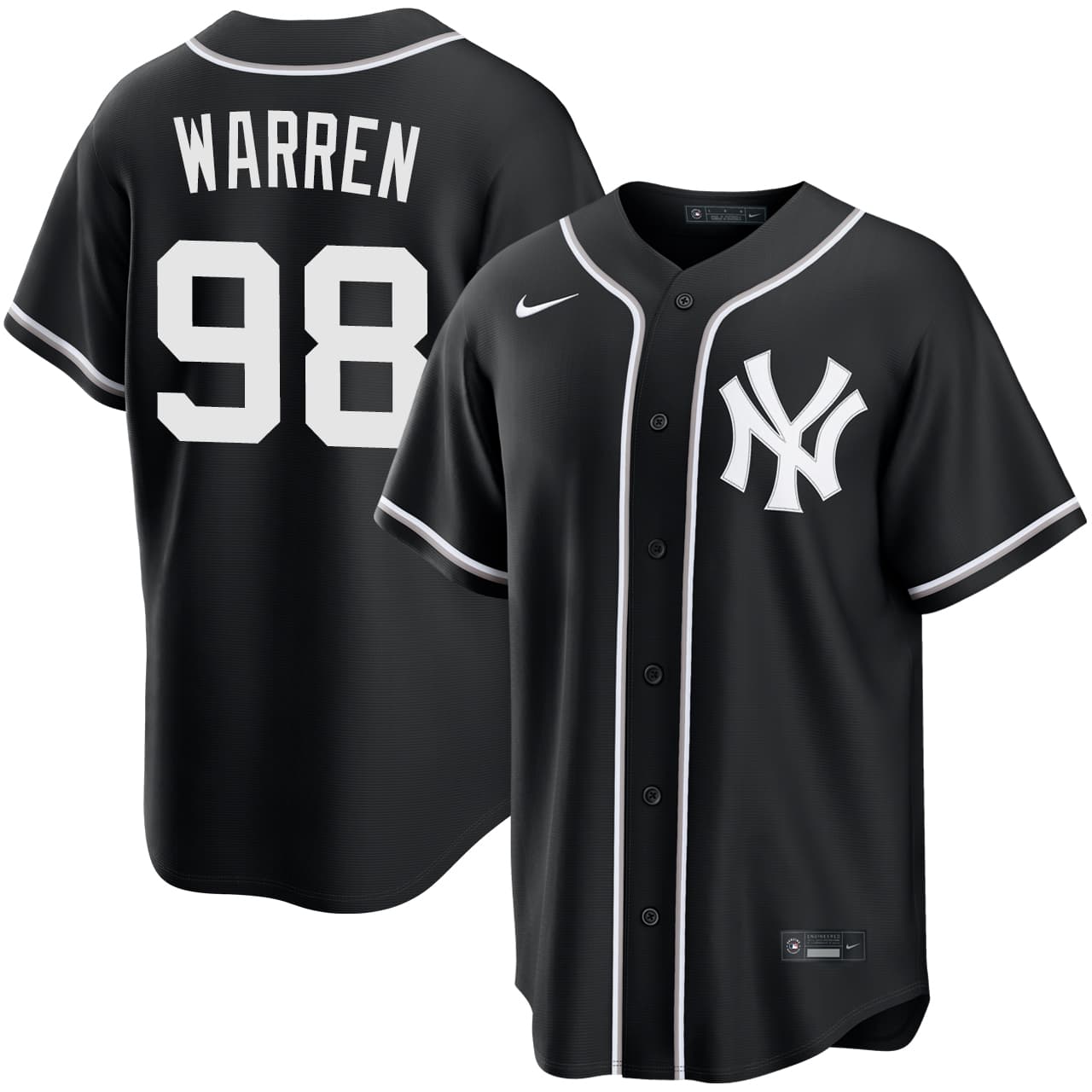 Men's New York Yankees NIKE® Will Warren Black Out Jersey