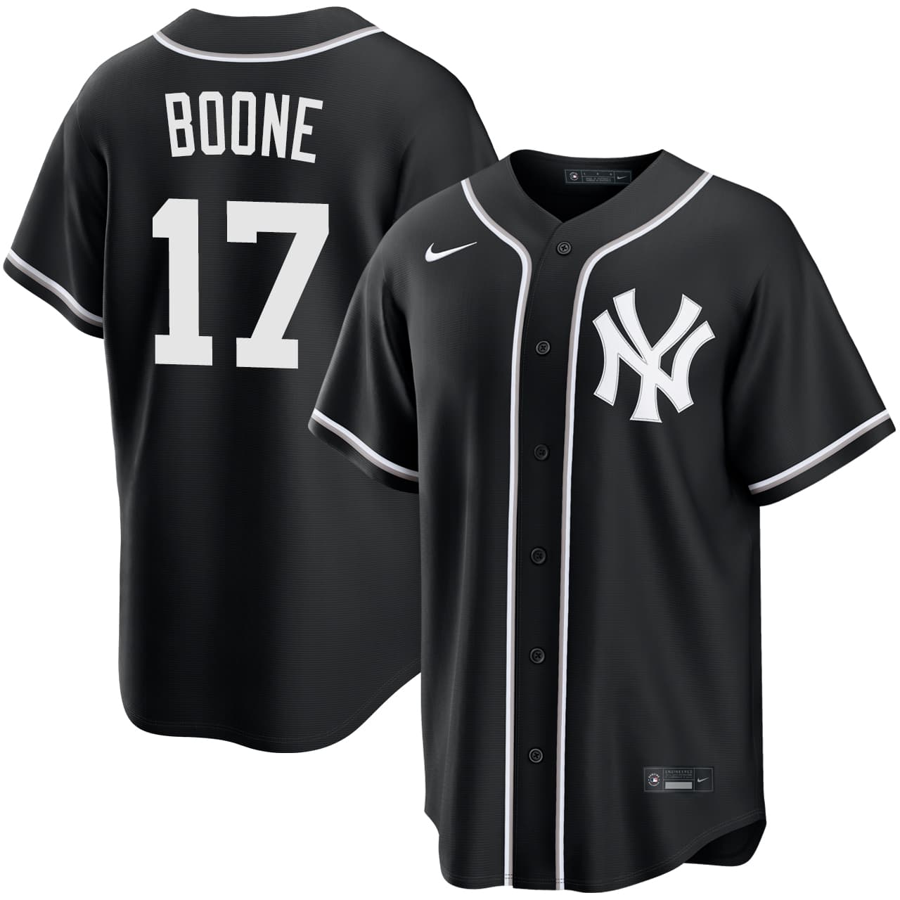 Men's New York Yankees NIKE® Aaron Boone Black Out Jersey