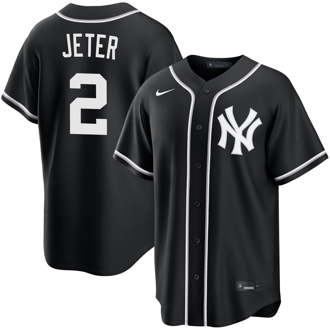 Men's New York Yankees NIKE® Derek Jeter Black Out Jersey