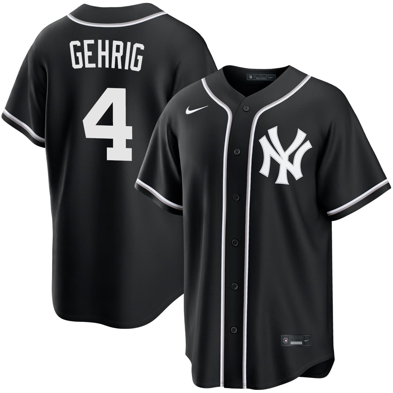 Men's New York Yankees NIKE® Lou Gehrig Black Out Jersey