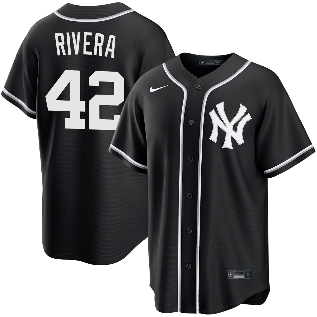 Men's New York Yankees NIKE® Mariano Rivera Black Out Jersey
