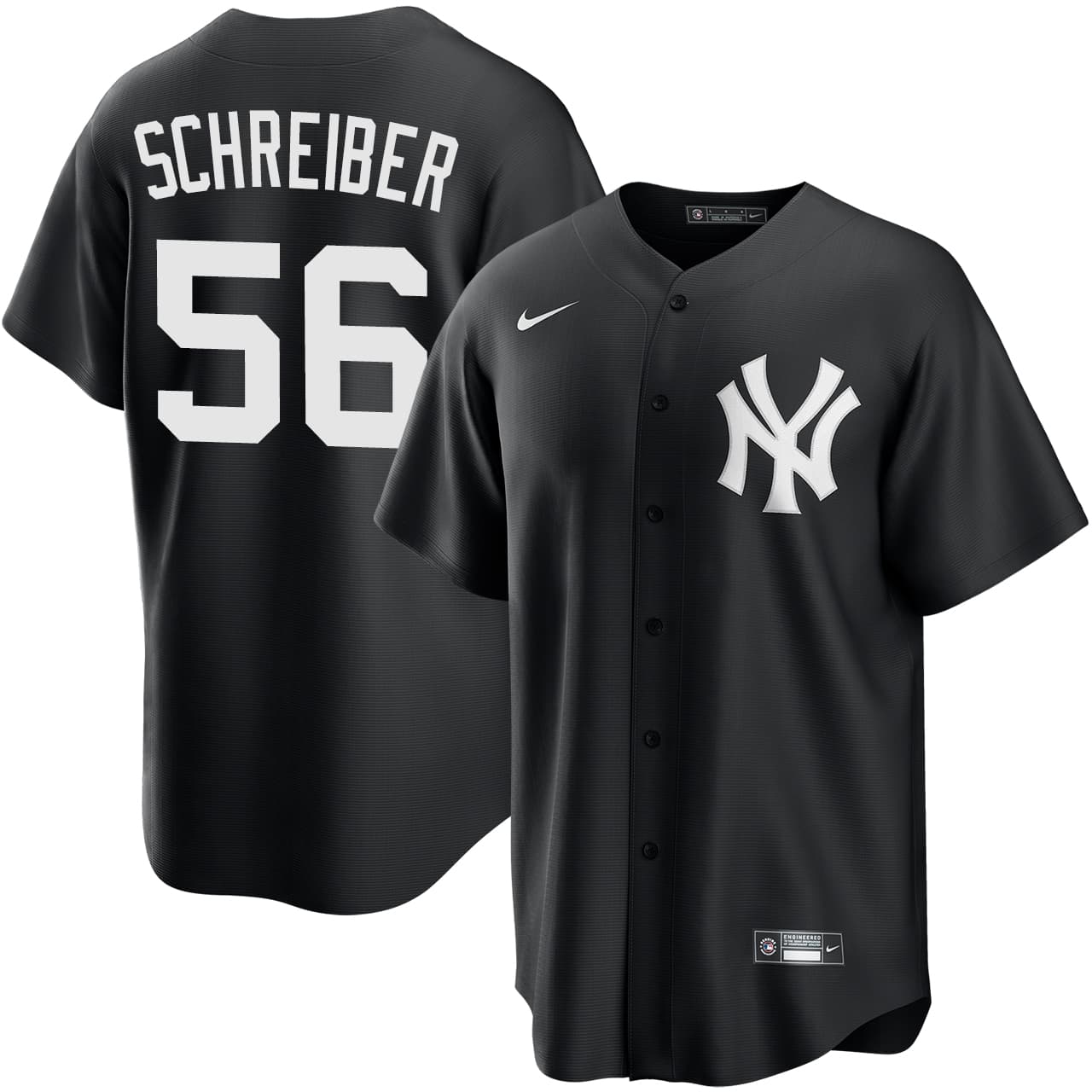 Men's New York Yankees NIKE® John Schreiber Black Jersey
