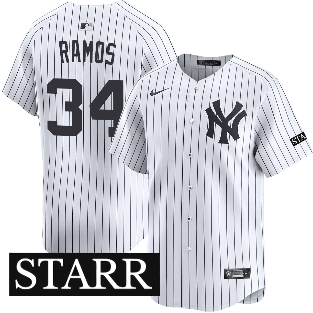 Men's New York Yankees NIKE® Heliot Ramos Home Limited Starr Patch Jersey