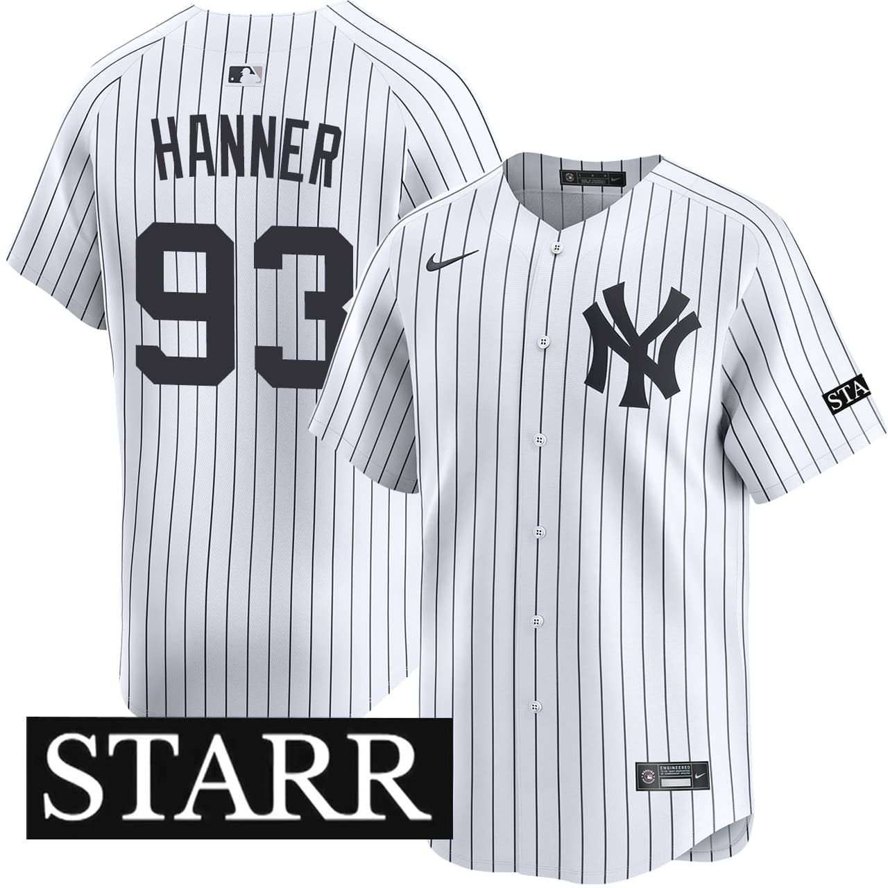Men's New York Yankees NIKE® Bradley Hanner Home Limited Starr Patch Jersey