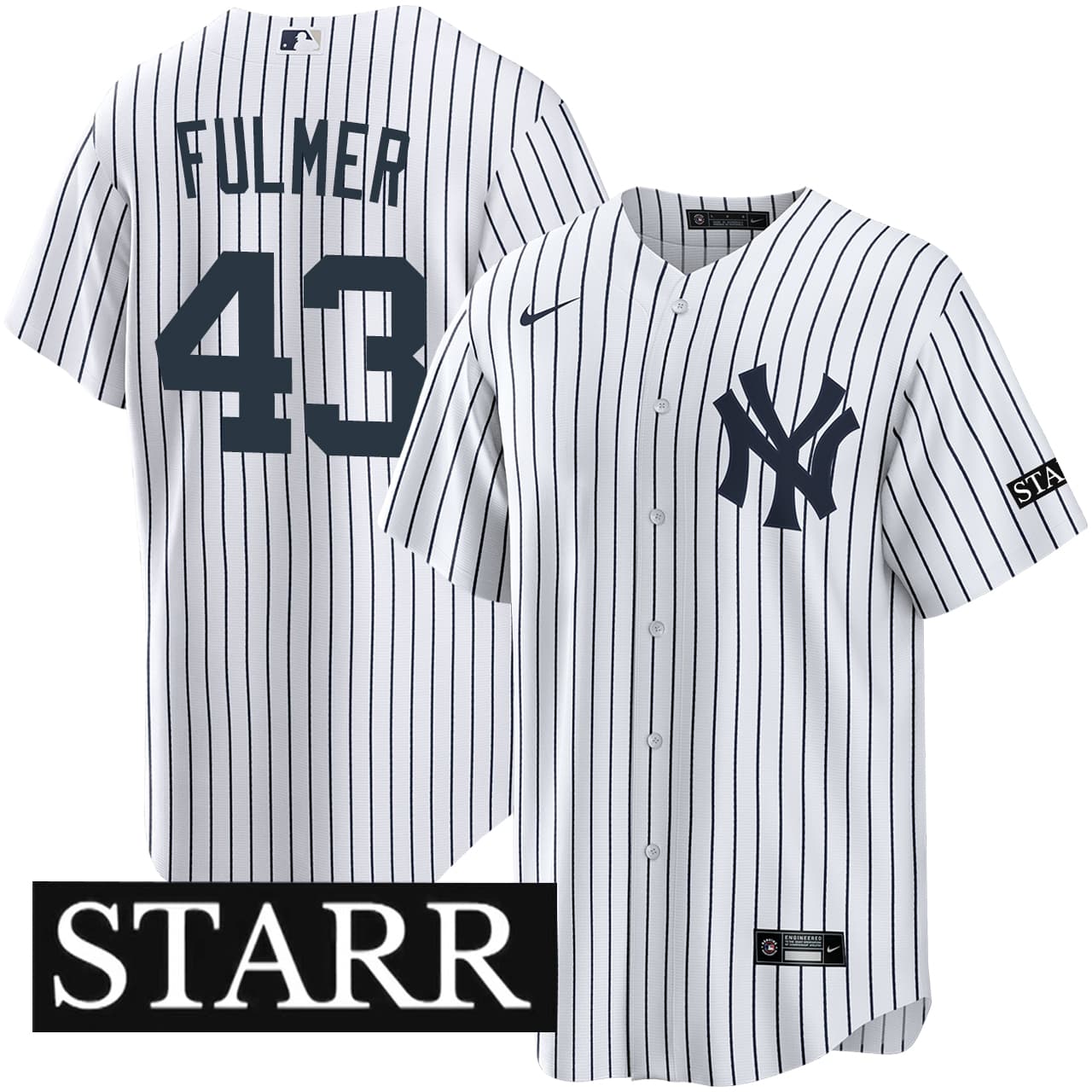 Men's New York Yankees NIKE® Michael Fulmer Home Starr Patch Jersey