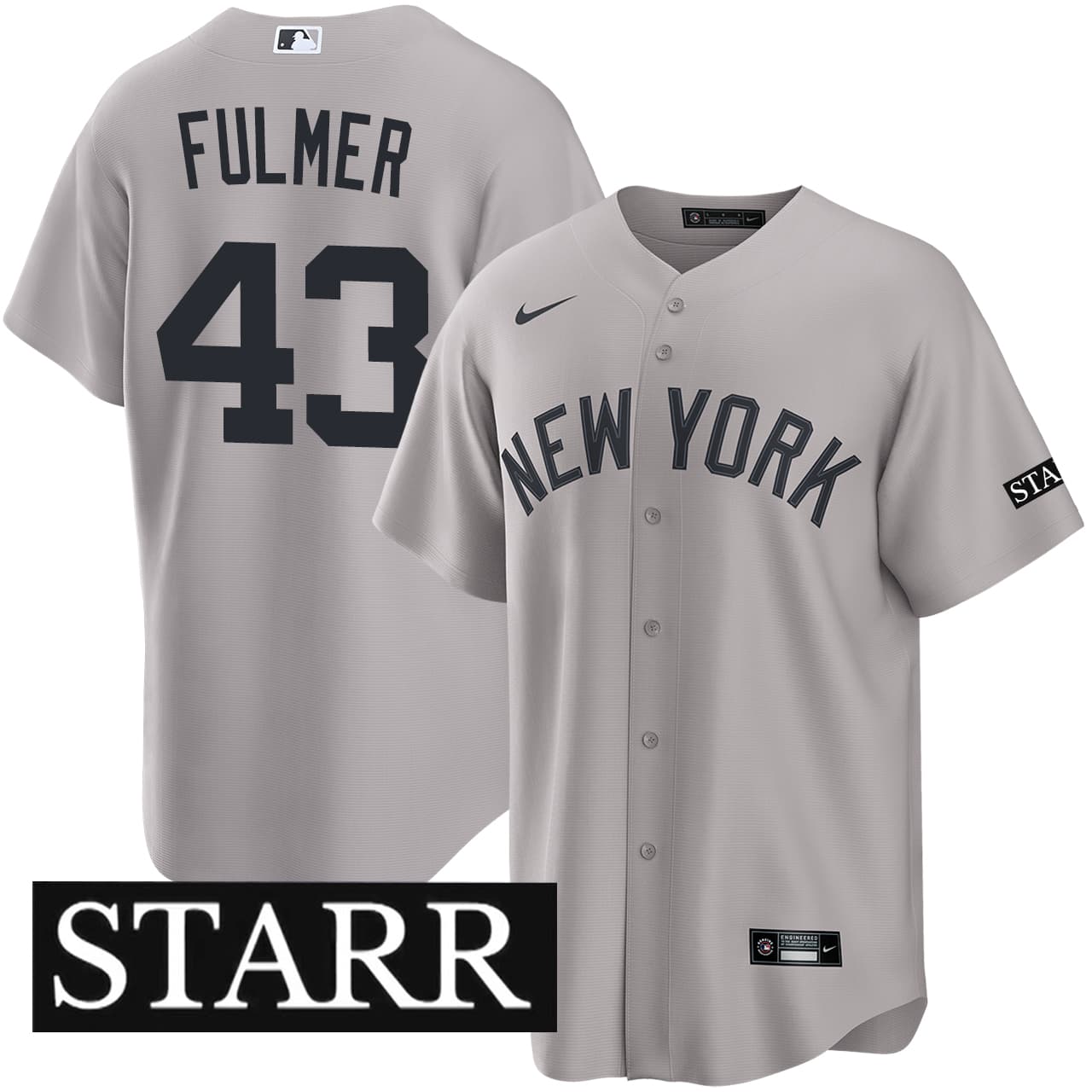 Men's New York Yankees NIKE® Michael Fulmer Road Starr Patch Jersey