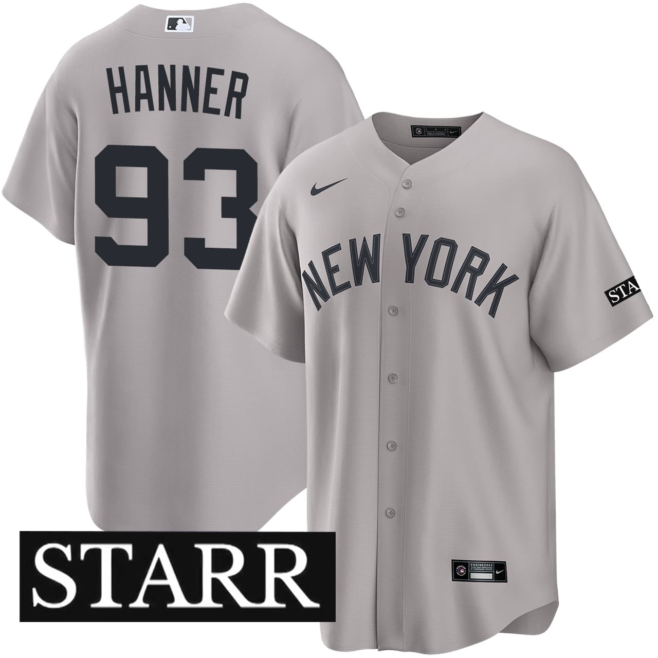 Men's New York Yankees NIKE® Bradley Hanner Road Starr Patch Jersey