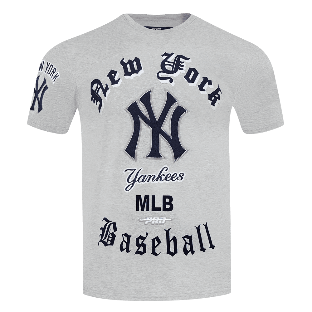 Men’s New York Yankees Heather Grey Old English Tee by Pro Standard®