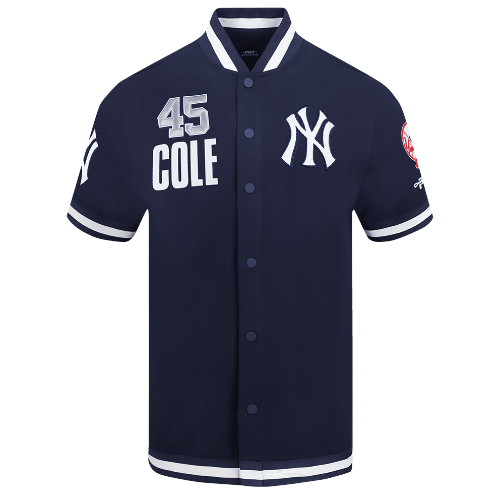 Men’s New York Yankees Gerrit Cole #45 Midnight Navy Classic Button Down by Pro Standard®