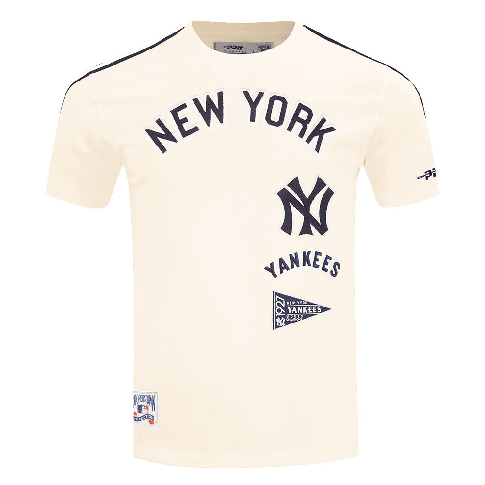 Men’s New York Yankees Eggshell and Midnight Navy Retro Classics Taping Tee by Pro Standard®