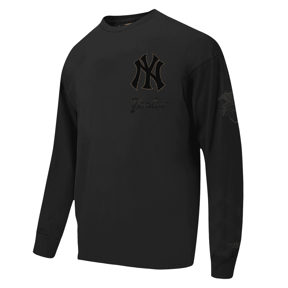 Men’s New York Yankees Black Blackout Long Sleeve Tee by Pro Standard®