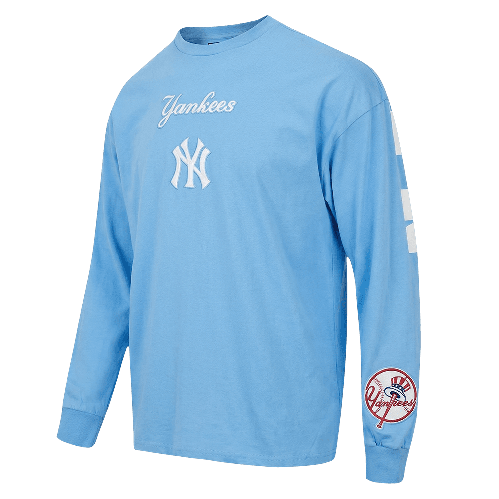 Men’s New York Yankees University Blue Wingspan Long Sleeve Tee by Pro Standard®