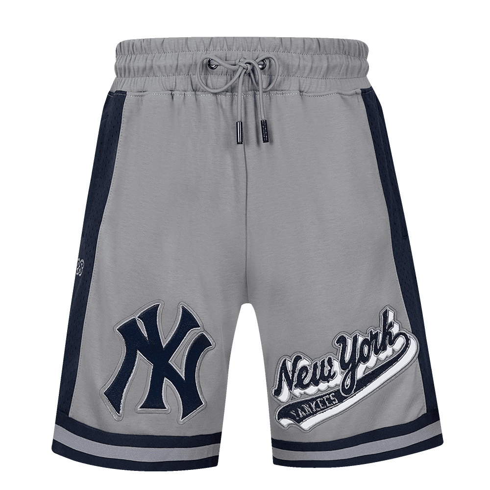 Men’s New York Yankees Gray and Midnight Navy Script Tail Athletic Short by Pro Standard®