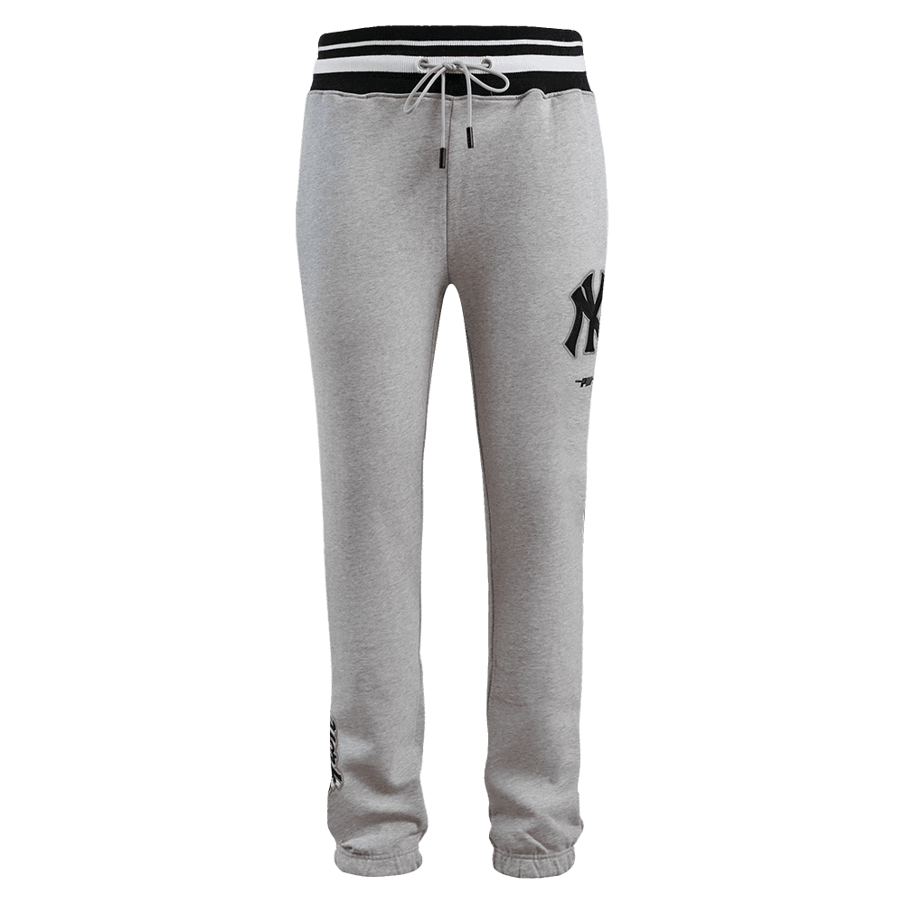 Men’s New York Yankees Heather Grey and Midnight Navy Script Tail Sweatpant by Pro Standard®