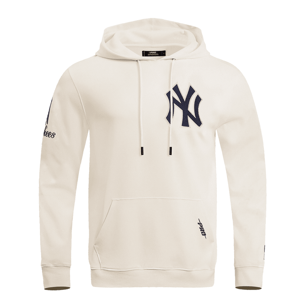 Men’s New York Yankees Eggshell Classic Chenille Pullover Hoodie by Pro Standard®