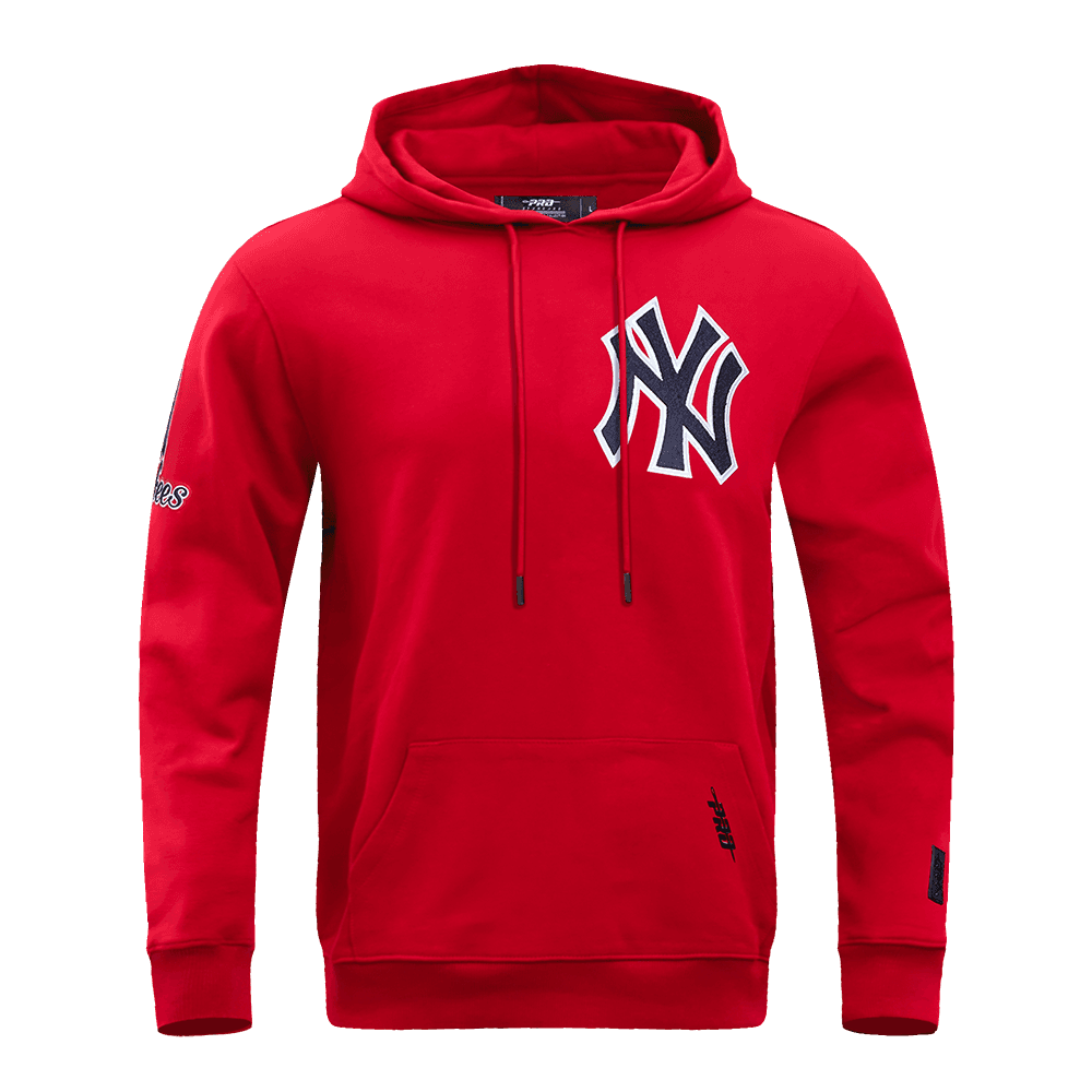 Men’s New York Yankees Red Classic Chenille Pullover Hoodie by Pro Standard®