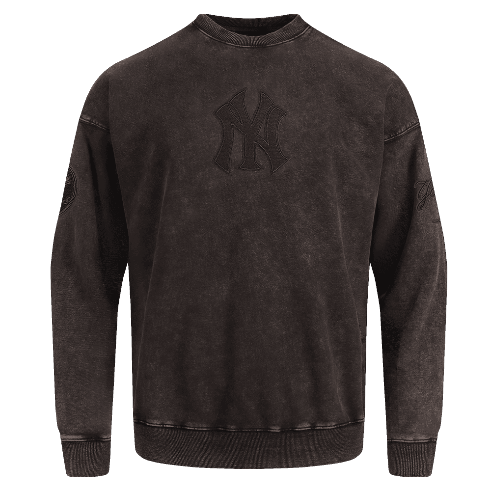 Men’s New York Yankees Washed Brown Classic Crewneck Sweatshirt by Pro Standard®