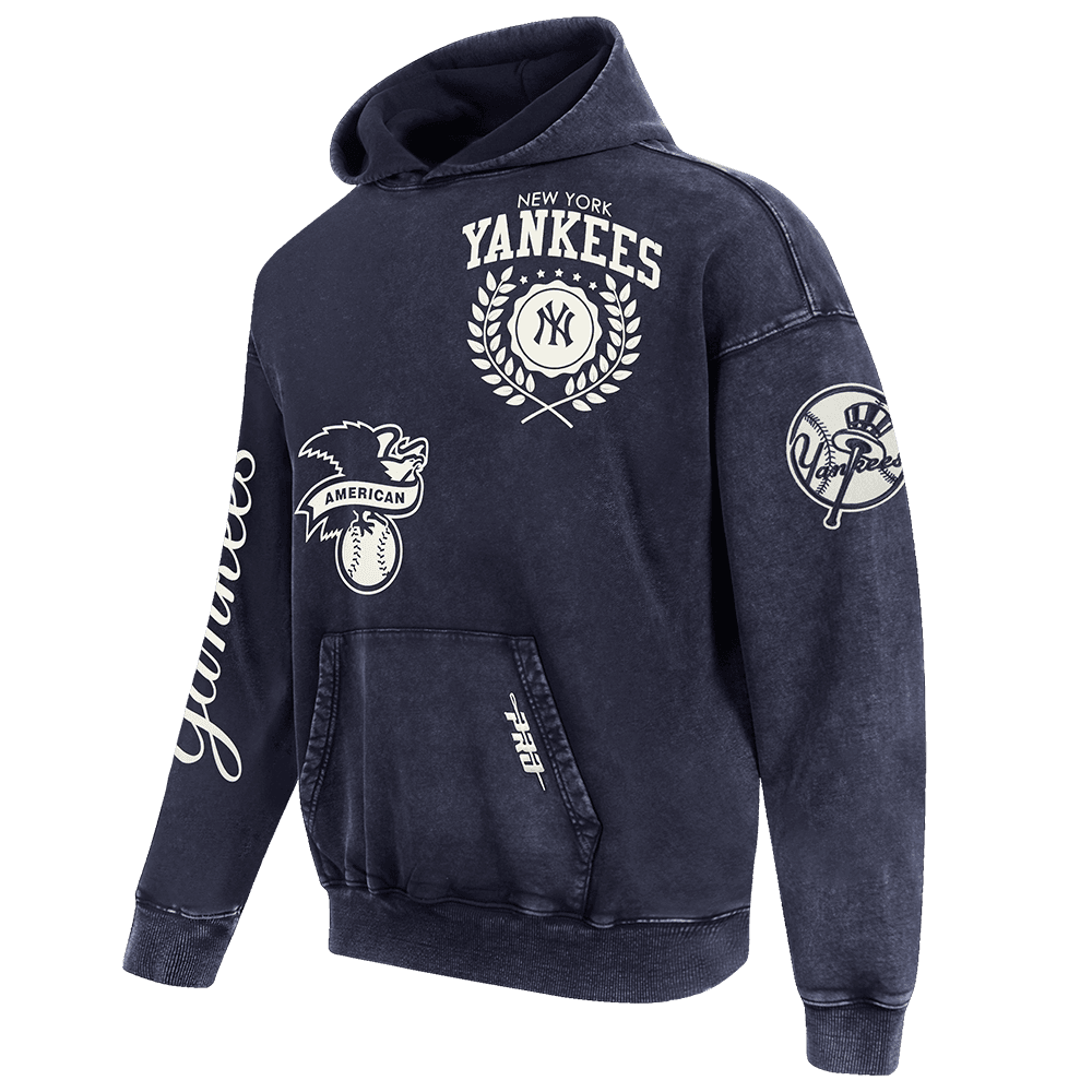 Men’s New York Yankees Washed Midnight Navy Street Team Pullover Hoodie by Pro Standard®