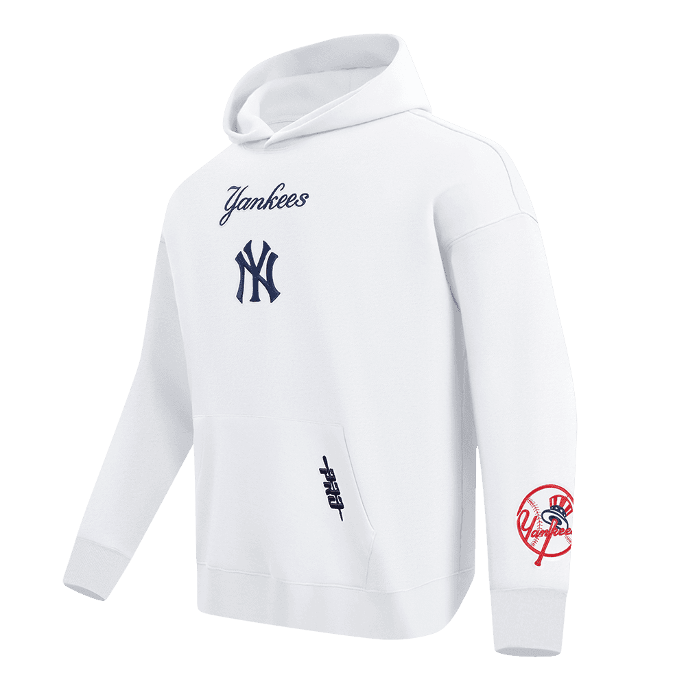 Men’s New York Yankees White Wingspan Pullover Hoodie by Pro Standard®