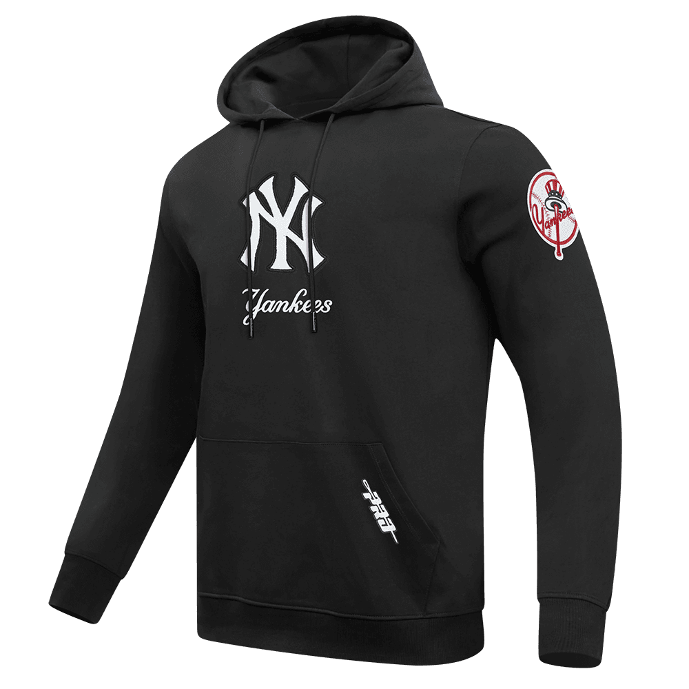 Men’s New York Yankees Black Classic Chenille Pullover Hoodie by Pro Standard®