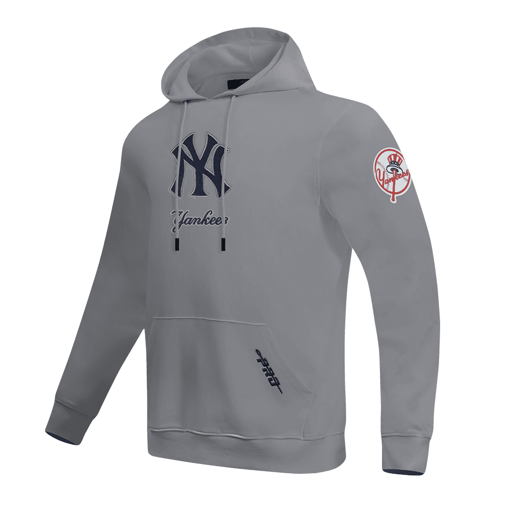 Men’s New York Yankees Gray Classic Chenille Pullover Hoodie by Pro Standard®
