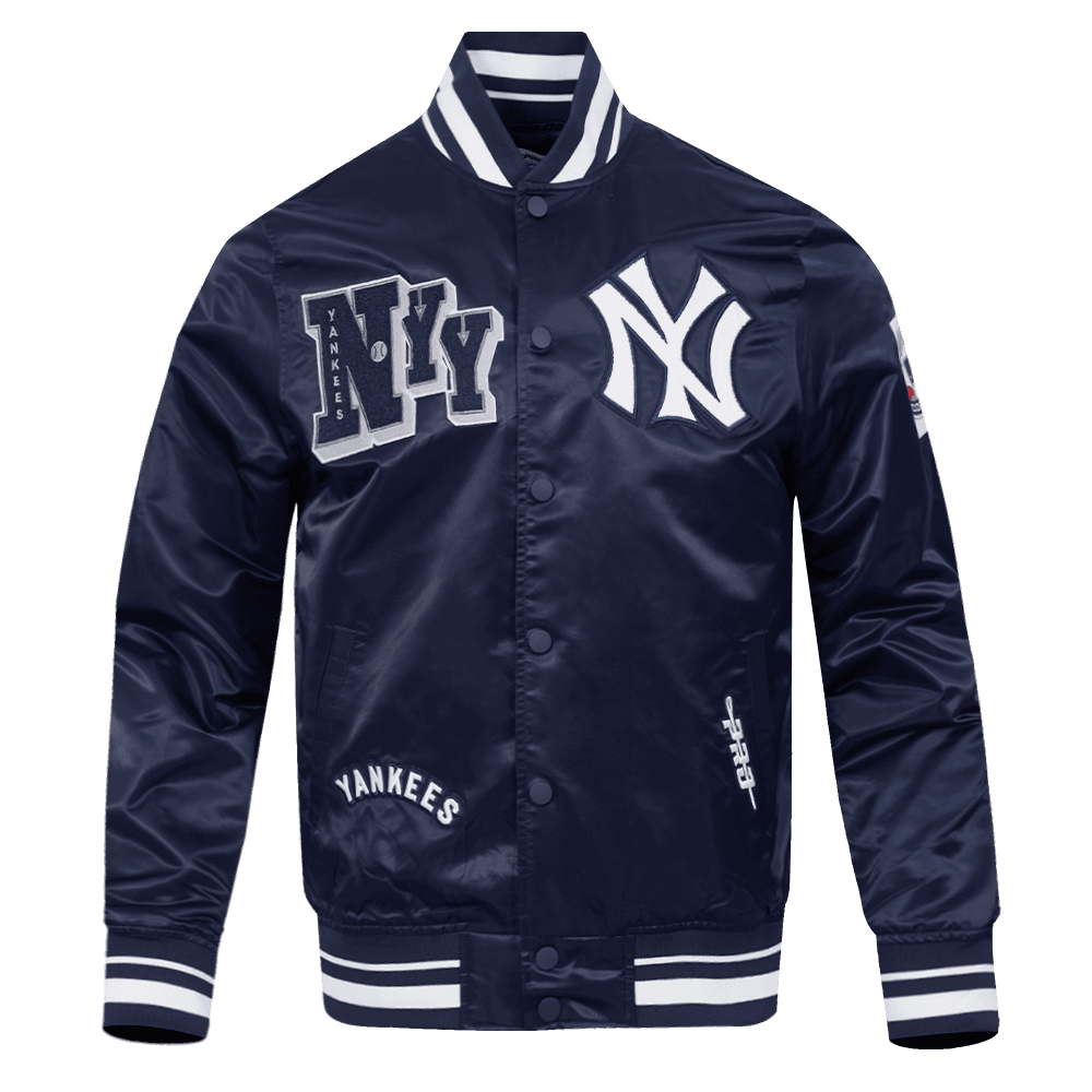 Men’s New York Yankees Midnight Navy Best Of Satin Jacket by Pro Standard®