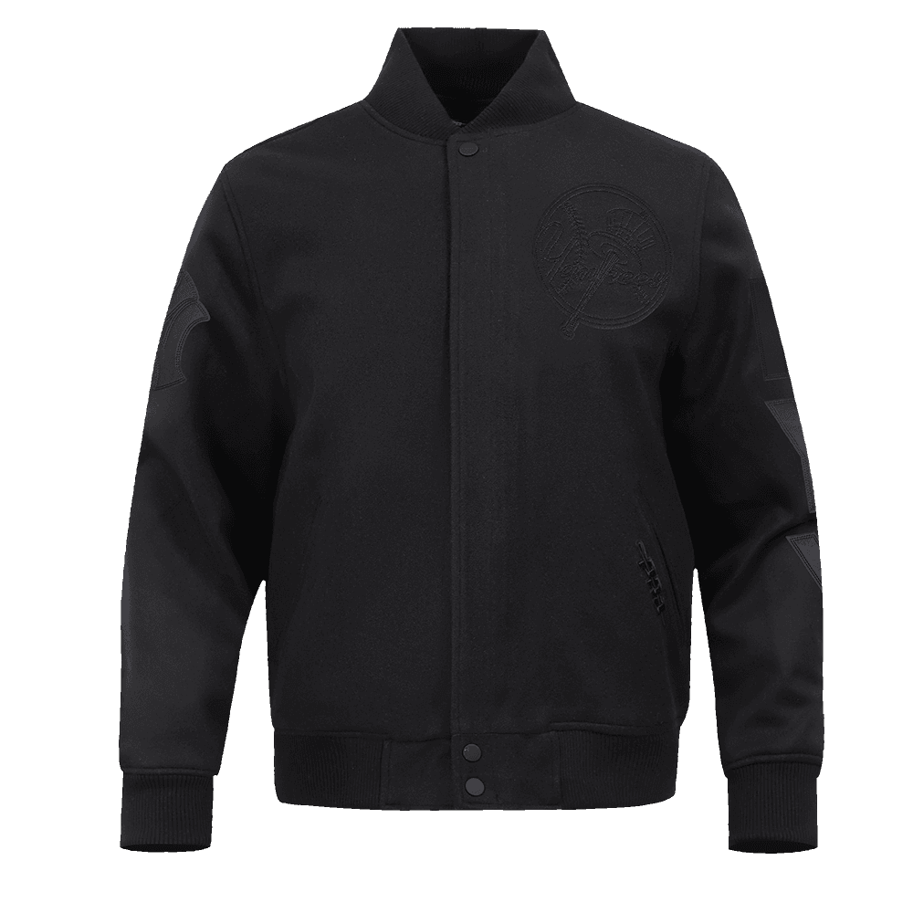 Men’s New York Yankees Black Washed Vanguard Varsity Jacket by Pro Standard®