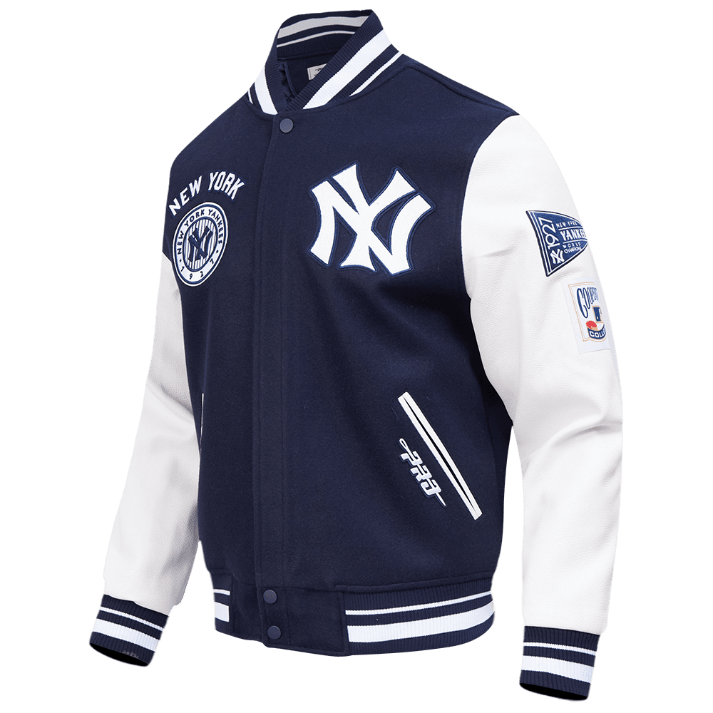 Men’s New York Yankees Midnight Navy and White Retro Classics Varsity Jacket by Pro Standard®