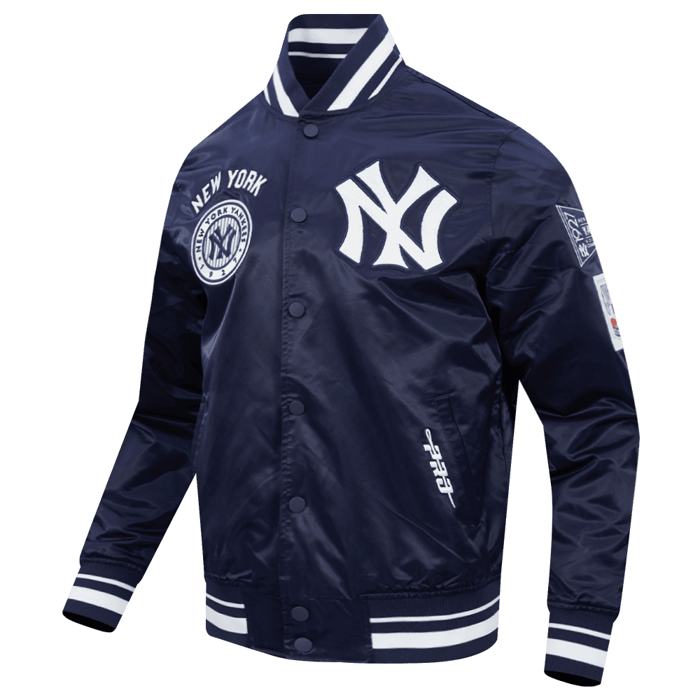 Men’s New York Yankees Midnight Navy Retro Classics Satin Jacket by Pro Standard®