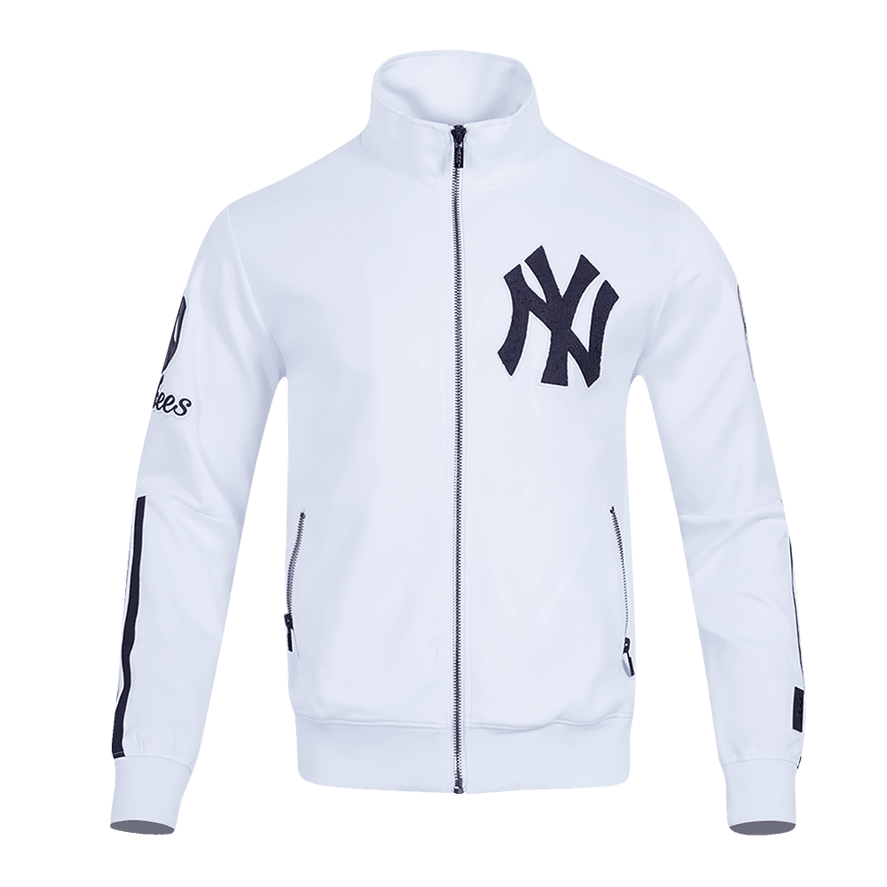 Men’s New York Yankees White and Midnight Navy Classic Track Track Jacket by Pro Standard®