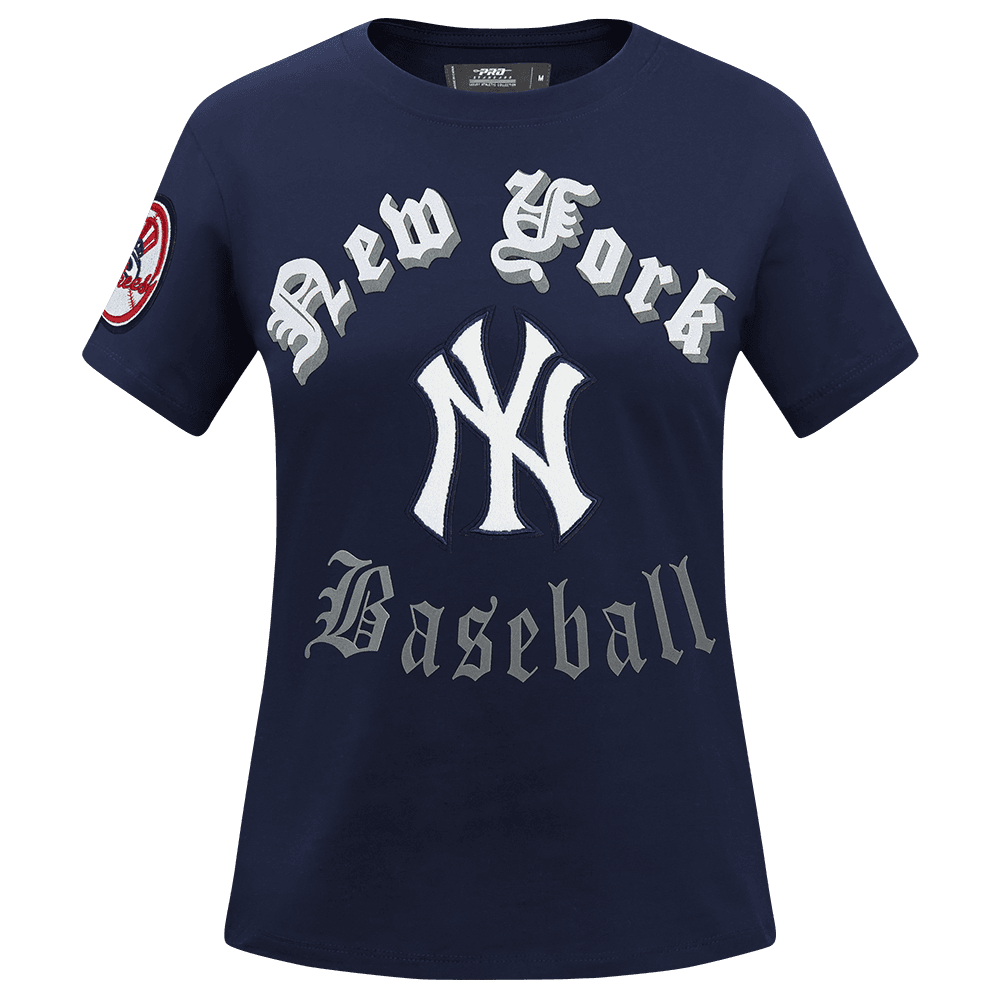 Women’s New York Yankees Midnight Navy Old English Slim Tee by Pro Standard®
