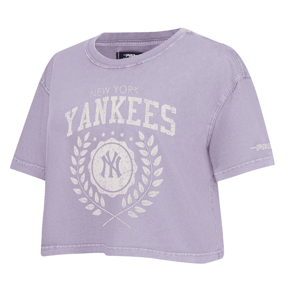 Women’s New York Yankees Washed Lilac Gray Street Team Boxy Tee by Pro Standard®