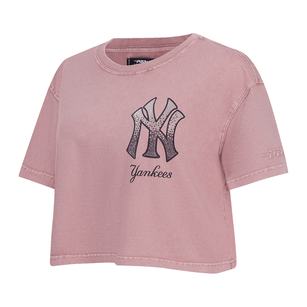 Women’s New York Yankees Washed Mauve Jewels Boxy Tee by Pro Standard®