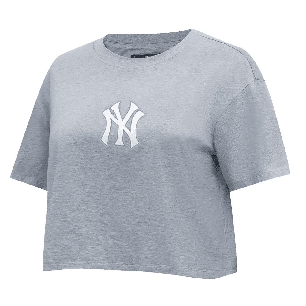 Women’s New York Yankees Dark Heather Gray Wingspan Boxy Tee by Pro Standard®