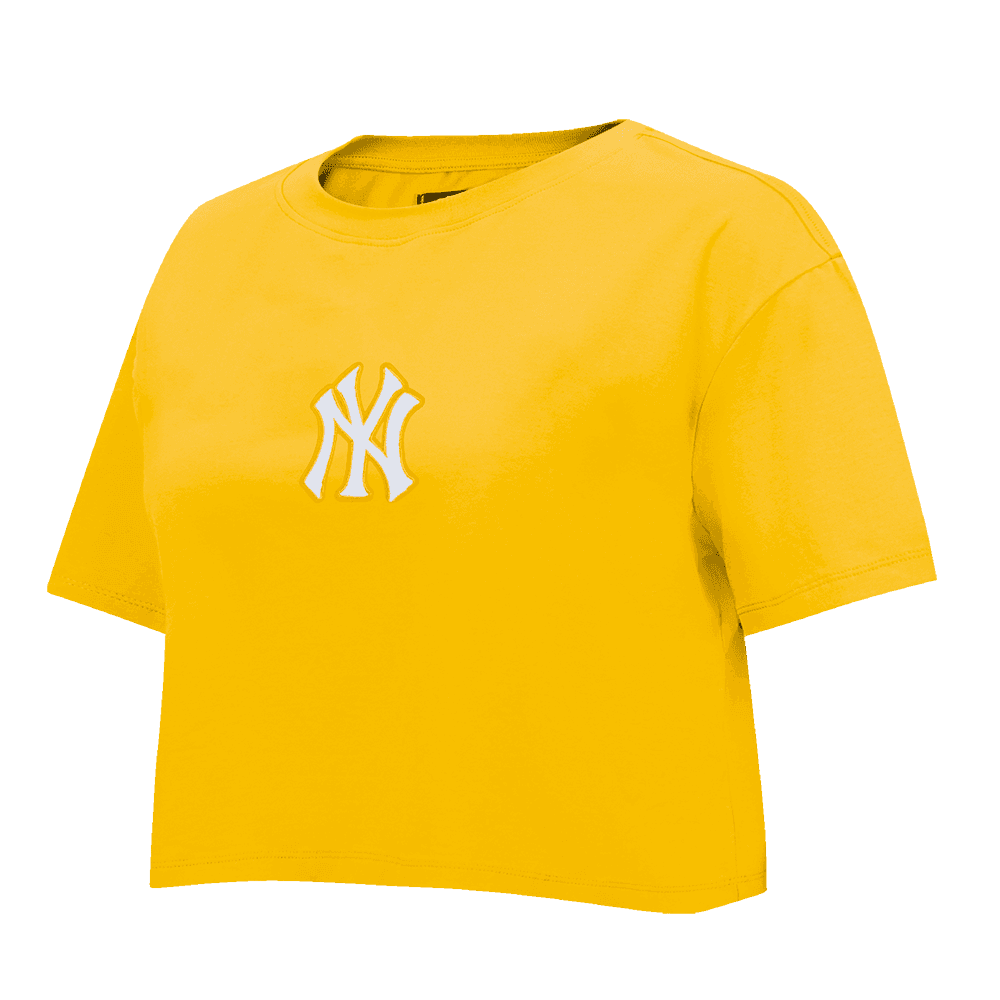 Women’s New York Yankees Yellow Wingspan Boxy Tee by Pro Standard®